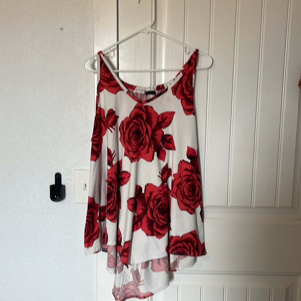 Low high, ultra soft, V neck, blouse, First Love, size 2X